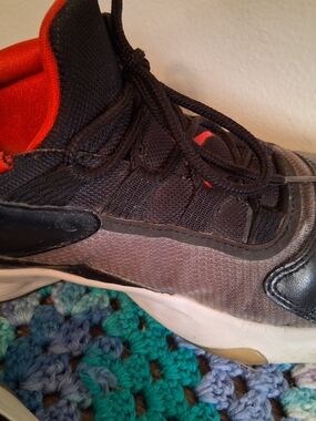 Jordan Black and Red Kids' Sneaker